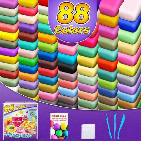 Air Dry Clay 135 Colors, Modeling Clay for Kids, DIY Molding Magic Toy with Tools, Gift for Kids Boys Girls in Kuwait