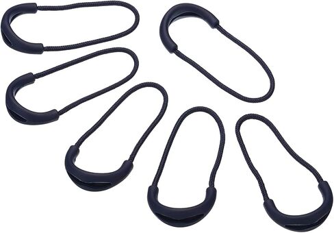 PATIKIL Zipper Pulls Replacement, 10 Pack Extension Cord Handle Fix Tab Tag Extender Fixer for Luggage Backpacks Jackets, U Shape Black in Saudi Arabia
