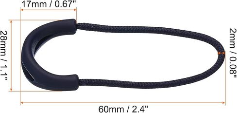 PATIKIL Zipper Pulls Replacement, 10 Pack Extension Cord Handle Fix Tab Tag Extender Fixer for Luggage Backpacks Jackets, U Shape Black in Saudi Arabia