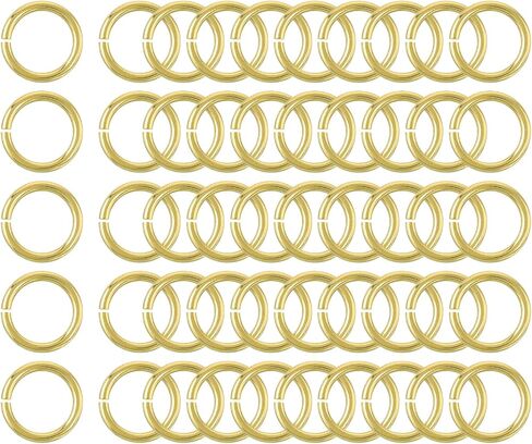 uxcell 50Pcs Open Jump Rings, 15mm/0.59" OD Brass Jump Ring Connectors 1.5mm Thick O Rings for Necklaces Bracelet Jewelry Making Keychain DIY Craft, Gold Tone in Saudi Arabia