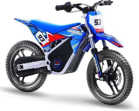 AIII 36V Electric Dirt Bike for Kids 5-10, High Performance 350W Racing Grade Motorcycle, Up to 18.6MPH, 3 Speed Settings, 14-Inch Off-Road Tires, Dual Disc Brakes & Advanced Shock Absorption, Orange in Saudi Arabia