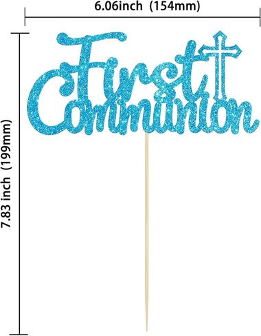 Gyufise 25Pcs First Holy Communion Cupcake Toppers Gold Glitter First Communion Cake Topper God Bless Dove Cross Cupcake Picks God Christian Baptism Theme Baby Shower Birthday Party Cake Supplies in Saudi Arabia