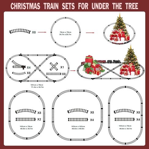 Electric Train Sets for Kids Metal Alloy Christmas Train Toys Steam Locomotive, Glowing Passenger Carriages, Luxury Tracks, Light & Sounds Rechargeable Birthday Gifts for Boys Girls Green in Saudi Arabia