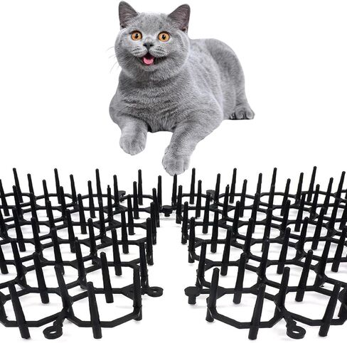 Packter 12 Pack 8.5 * 6.5 بوصة مربعة Cat Scat Scat مع طفرات ، حاجز حيوان طارد Cat ، شملت 12 حزمة من المواد الغذائية و 20 حزمة الرمز البريدي (8.5 ' * 6.5' ') in Kuwait