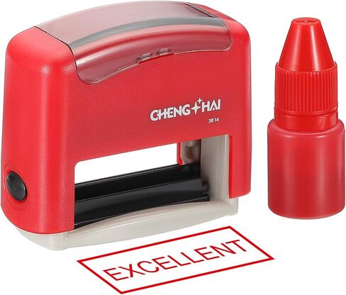 YOKIVE Late Self Inking Rubber Stamp, Office Ink Business Stamp for Office Documents, Paperwork, Warehouse, Label (Red) in Kuwait