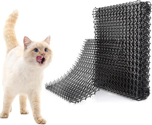 Packter 12 Pack 8.5 * 6.5 بوصة مربعة Cat Scat Scat مع طفرات ، حاجز حيوان طارد Cat ، شملت 12 حزمة من المواد الغذائية و 20 حزمة الرمز البريدي (8.5 ' * 6.5' ') in Kuwait