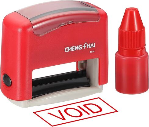 YOKIVE Late Self Inking Rubber Stamp, Office Ink Business Stamp for Office Documents, Paperwork, Warehouse, Label (Red) in Kuwait