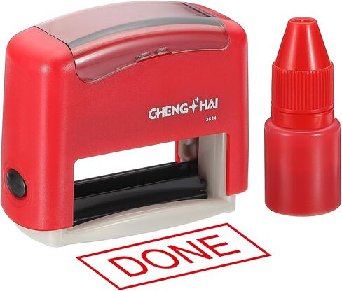 YOKIVE Late Self Inking Rubber Stamp, Office Ink Business Stamp for Office Documents, Paperwork, Warehouse, Label (Red) in Kuwait