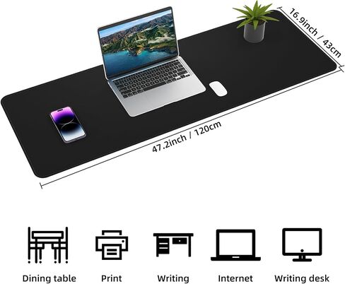 Large Desk Mat - 47.2"x17"Desk Pad Large,Natural Cork & PU Leather Mouse Pad,Non-Slip Office Desk Mat, Double-Sided Mouse Pad, Waterproof Large Desk Pad for Office&Home (Pink) in Saudi Arabia