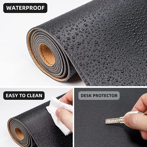 Large Desk Mat - 47.2"x17"Desk Pad Large,Natural Cork & PU Leather Mouse Pad,Non-Slip Office Desk Mat, Double-Sided Mouse Pad, Waterproof Large Desk Pad for Office&Home (Pink) in Saudi Arabia