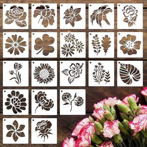 Stencils for Painting, 80PCS 3 Inch Plastic Small Stencils for Crafts Reusable, Rock Painting Stencils, Various Painting Stencils for Home Decor & DIY Projects in Saudi Arabia