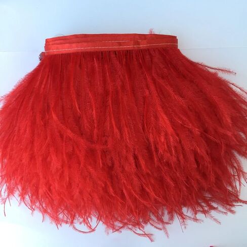 Sowder Ostrich Feather Trim Fringe Sewing Ribbon for Wedding Crafts Costumes Decoration DIY 2 Yards 3-4inch Width (Black) in Saudi Arabia