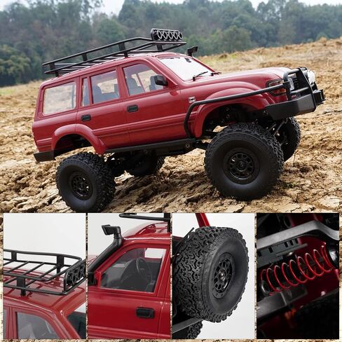 1/16 LC80 RC Crawler ، WPL C54-1 RC ROCK CRAWLER 4X4 4WD OFF ROAD RC TRACK ، 2.4GHz RTF سيارة التحكم عن بُعد مع هيكل ترقيته وتوجيه نسبي للبالغين هواية مركبة مركبة مركبة in Kuwait