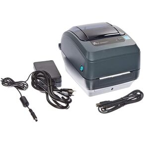 Zebra - GX420t Thermal Transfer Desktop Printer for Labels, Receipts, Barcodes, Tags, and Wrist Bands - Print Width of 4 in - USB, Serial, and Parallel Port Connectivity (Renewed)