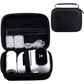Phomemo Bag 2023 Upgrade Version M110 M200 M221 Label Printer,M220 Thermal Label Maker, P3200 D1600 M04S Sticker Photo Printer,Storage Holder Tape Paper Roll & USB Cable (Box Only)-Black