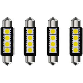 Botepon 4Pcs 211-2 212-2 578 LED Festoon Bulb 42mm 5050 3SMD Canbus Error For Car interior Dome/Map/Trunk/License Plate Light Green