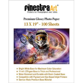13" X 19" Premium Glossy Inkjet Photo Paper - 100 Sheets