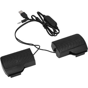 Zerodis Laptop Speakers, USB Powered Wired Monitor Soundbar Stereo Sound with Screen Clip USB Powered Mini Computer Speaker for Monitor Notebook Tablets TV