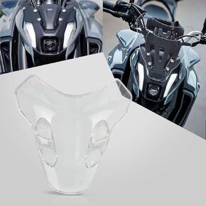 Motorcycle Front Windshield Windscreen Airflow Wind Deflector for MT07 MT-07 2021 2022 2023 Black