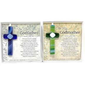 Grandparents Gifts Handmade Cross Gift Set for Grandparents Godmother Gifts Baptized in Christ Great Gifts for Godparents Handmade in USA