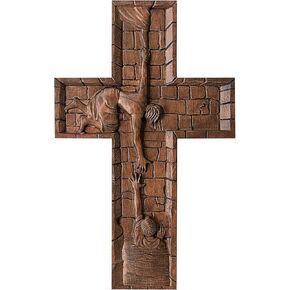 BGCOPPER Holy Family Wall Cross, Handmade Wooden Cross Wall Crucifix, Jesus Cross Wall Decor Art for Home Room Decor Christmas Gifts - 6 Inch in Saudi Arabia