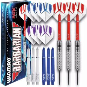 WINMAU Barbarian Pro 22 g Professional Tungsten Style Darts with Flights and shafts (Waves)