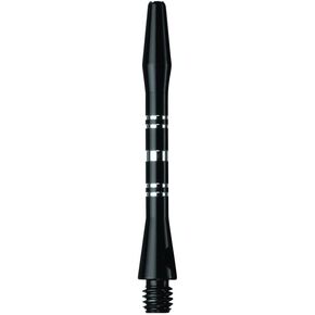 US Darts - Black Striped (Colormaster) Aluminum Dart Shafts - 3 Sets (9 shafts), 2BA Short (1 1/2 inch) + O'rings