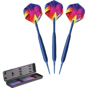 Elkadart Neon Soft Tip Darts with Storage/Travel Case, 18 Grams