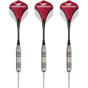 Tournament 22g Steel Tip Darts - 3 Pack 5.5 in. Darts with Metal Tip and Storage Case