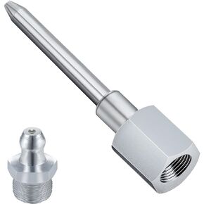 Grease Fittings Kit 70pc SAE & Metric Grease Zerk Assortment, Grease Needle Nozzle 1/4" 1/8" M6 M8 M10 Straight 45 90 Degree Zerk Fittings with 20pc Fitting Caps