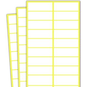 1000 Pieces, 1.5" x 0.5" - Labels Stickers to Write On, Matte White