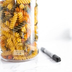 Clear Expiration Date Food Labels - 160 Waterproof Food Date Labels for Containers - Freezer Labels for Food - Use by Pantry Labels for Jars - Best by Write On Labels - Pantry Organization