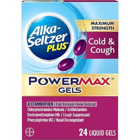 Alka-Seltzer Plus PowerMAX Gel Cold Cough 24 ct (Pack of 3)