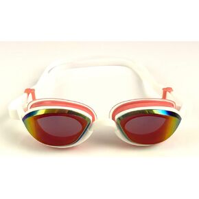 Snake & Pig Basilisk Swimming Goggles, Comfortable Fit for Adult Men Women Youth Kids Children (Pink and White)