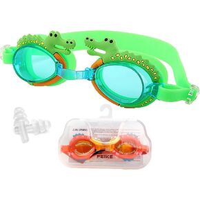 Swimming Goggles for Kids, No Leak Anti Fog UV Swim Goggles Teens Age 3-12,Extra Ear Plugs SG7