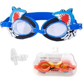 Swimming Goggles for Kids, No Leak Anti Fog UV Swim Goggles Teens Age 3-12,Extra Ear Plugs SG7