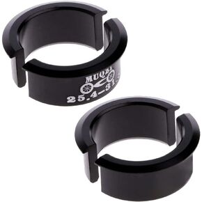 4pcs Aluminum Alloy Bicycle Handlebar Shim Adapter Bike Spacers Bicycle Handlebar Conversion Sheet Accessory for MTB, Road, Mountain, Fixed Gear Bike (25.4mm to 31.8mm)