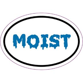 WickedGoodz Oval Blue Moist Magnet - Funny Gag Magnetic Car Decal