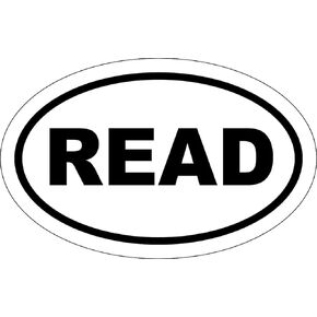 * Oval Car Magnet Read Magnetic Bumper Sticker