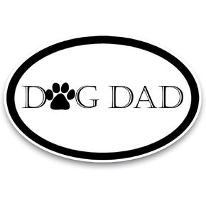 Magnet Me Up Dog Mom and Dog Dad Combo Pack Oval Magnet Decal, 4x6 Inches, Heavy Duty Automotive Magnet for Car Truck SUV