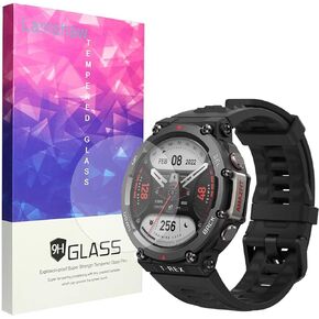 Compatible for Amazfit T-Rex 2 Screen Protector, [3 Pack] 9H Tempered Glass Screen Protector Film Compatible for Amazfit T-Rex 2 Smart Watch/Amazfit T-Rex Ultra Smart Watch (3 pack)