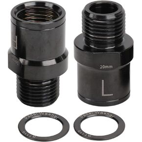 Bike Pedal Extender Pedal Spacer Alloy Bicycle Pedal Extended Spindle for Mountain Bike 20mm(Black) Pedal Extenders Bicycle