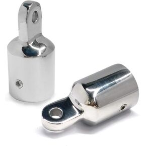 keehui Pair 316SS Heavy Duty7/8 ID Bimini Top Cap External Eye End Boat Fittings Marine Hardware, Fits 7/8" OD Round Tube