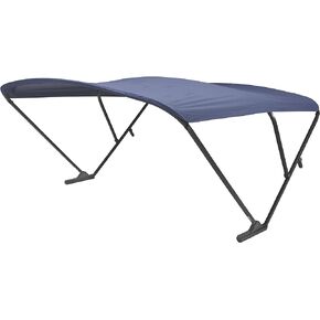 SureShade Power Pontoon Bimini Top - Black Anodized Frame, Navy Fabric
