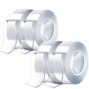 Nano Double Sided Tape 39Ft x1inch Mounting Tape, Clear Two Sided Wall Tape,Multipurpose Transparent Adhesive Wall Foam Tape Removable Reusable Tape for Home and Office 1mm