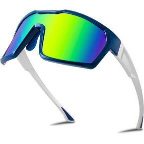 FEISEDY Sunglasses Sports Mens Women, Baseball Cycling Mirrored Goggles, Hiking Running UV400 Protection B0034