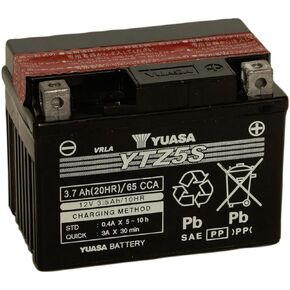 Yuasa YUAM62TZ5 YTZ5S-BS Maintenance Free YTZ High Performance AGM Battery with Acid pack