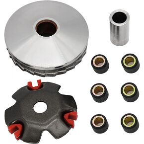 High-Performance Racing Variator Kit for Chinese Scooter Moped ATV 4-Stroke GY6 100cc 139QMB 139QMA Engine Front Clutch,Variator Drive Wheel Assembly with 8.5 gram Roller Weights