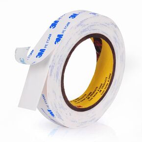 Double Sided Foam Tape,0.39 in x 16.5ft, Mounting Tape Heavy Duty, Removeable PE Foam Tape Strips, Strong Adhesive Tape for Paint Wall Picture Hanging Poster