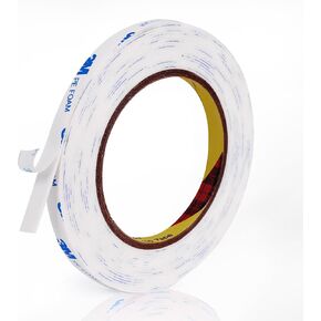 Double Sided Foam Tape,0.39 in x 16.5ft, Mounting Tape Heavy Duty, Removeable PE Foam Tape Strips, Strong Adhesive Tape for Paint Wall Picture Hanging Poster in Kuwait